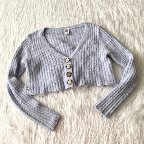 Urban Outfitters Sweaters - Urban Outfitters Purple Crop Sweater Cardigan